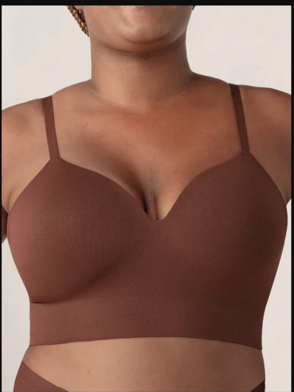 Shapermint Truekind Supportive Comfort Wireless Bra Convert Strap Sz S NWT Brown